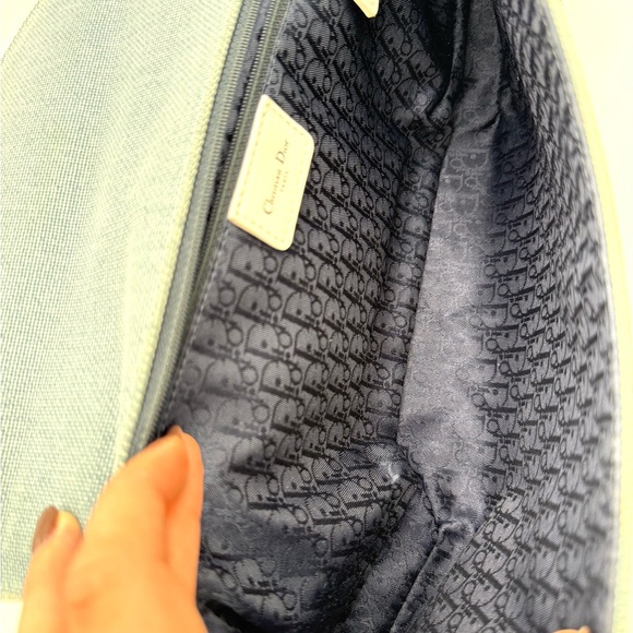 Dior Galliano Blue East West Baguette Saddle Bag - Picture 11 of 12